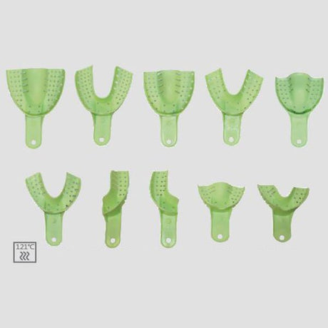 Lot de 10 porte-empreintes perforés autoclavables en plastique - uofti.com