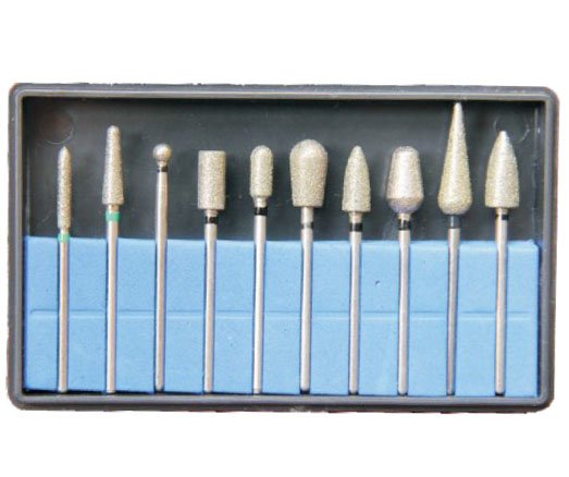 Kit de 10 fraises diamantées HP - uofti.com