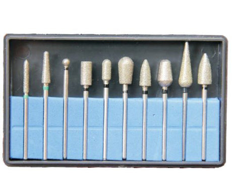 Kit de 10 fraises diamantées HP - uofti.com