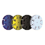 Safety Memo Disc (SMD) pour le contrôle de la fatigue cyclique des instruments rotatifs d'endodontie. Grâce à leur forme de papillon, ils sont idéals pour un contrôle visuel facile des utilisations de chaque instrument, ainsi que le risque de rupture par fatigue excessive. Retirez un pétale chaque fois que l'instrument est utilisé.  Diamètre : 0,5 mm 
