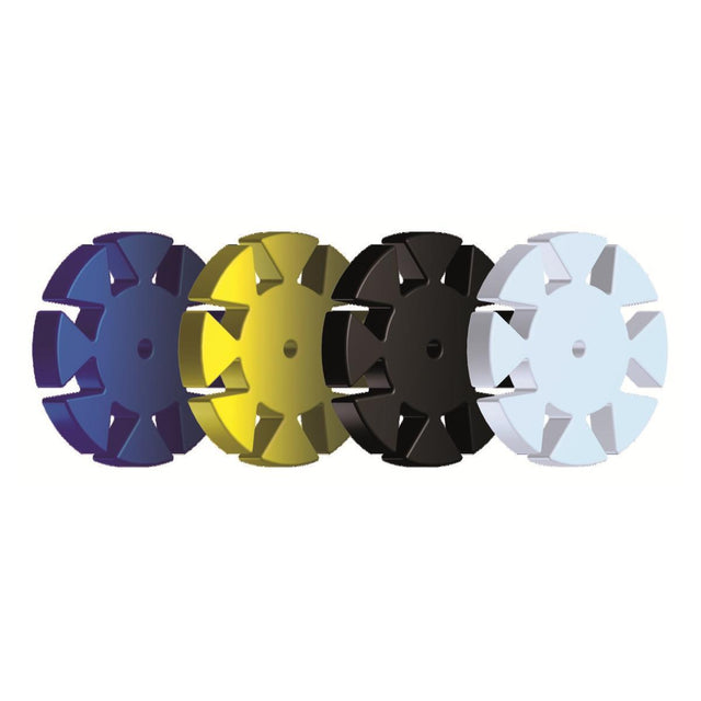 Safety Memo Disc (SMD) pour le contrôle de la fatigue cyclique des instruments rotatifs d'endodontie. Grâce à leur forme de papillon, ils sont idéals pour un contrôle visuel facile des utilisations de chaque instrument, ainsi que le risque de rupture par fatigue excessive. Retirez un pétale chaque fois que l'instrument est utilisé.  Diamètre : 0,5 mm 