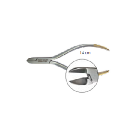 PINCE COUPANTE A TRANCHANTS OBLIQUES - Mors Carb. Tungsten - 14 cm  - ACTEON - uofti.com