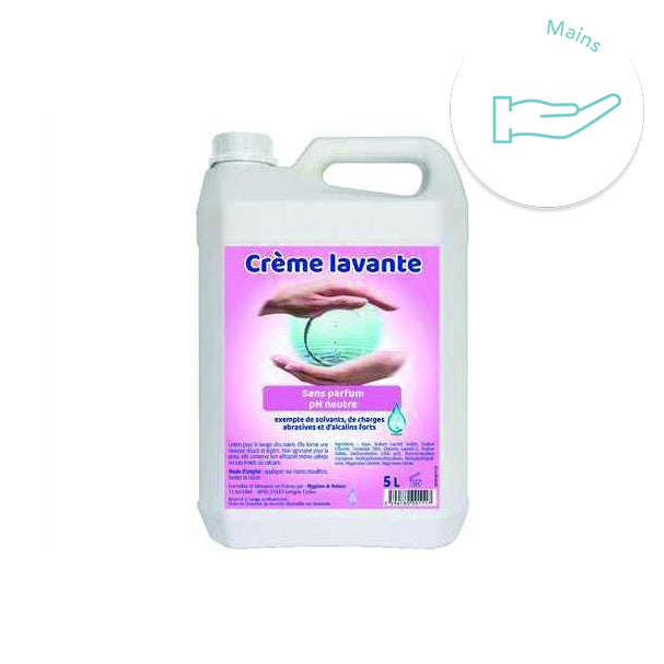 Crème lavante mains 5L - Hygiène et nature - uofti.com
