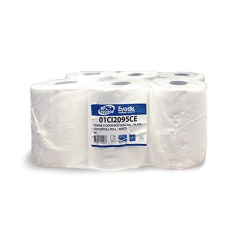 Pack de 6 rouleaux de serviettes en ouate de cellulose (450 feuilles) DÉVIDAGE CENTRAL 19,4X23 CM - uofti.com