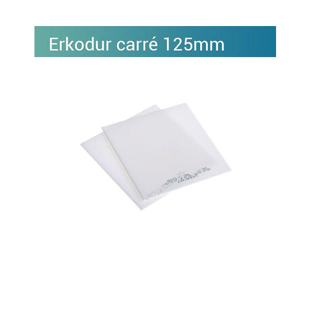 Erkodur transparant - vierkante plaat 125x125mm