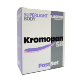 Le KromopanSil Body est un silicone par addition de nouvelle génération, formulé à base de polyvinylsiloxane. Disponible en quatre viscosités distinctes – Superlight, Light, Regular, et Heavy – ce produit révolutionnaire est conçu pour répondre aux exigences variées de la prise d'empreinte dentaire. Grâce à ses caractéristiques spécifiques, le KromopanSil Body assure une précision exceptionnelle (5 µm) même dans des environnements humides.