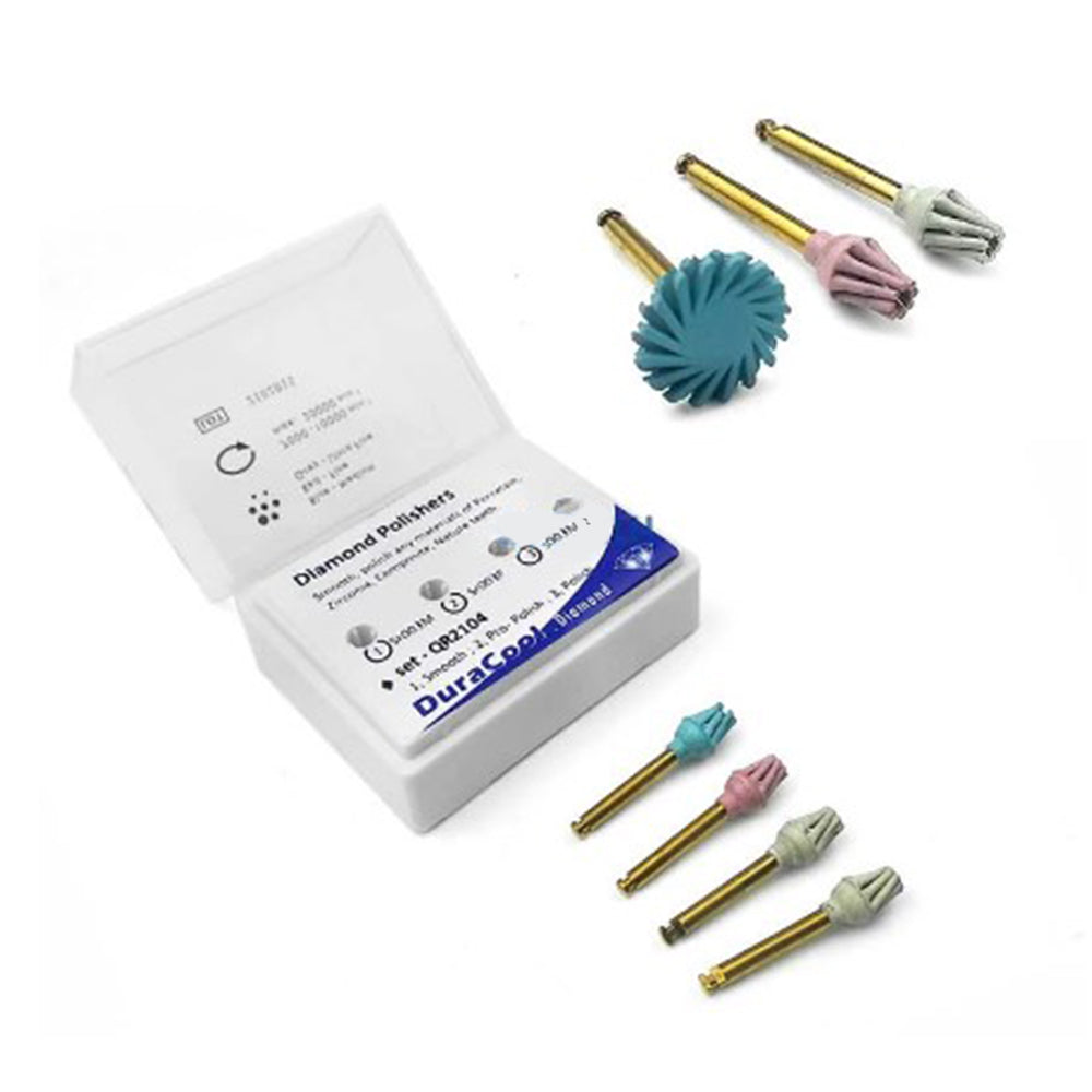 Set mit 4 Polierern aus Diamant, Komposit, Keramik und Zirkon - DuraCool