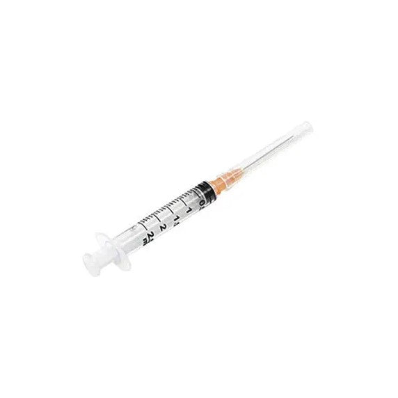 Lot de 100 seringues jetable Luer 2,5 ml avec aiguille incorporée - Larident