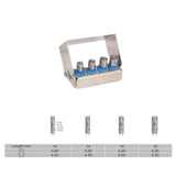 Kit 4 brocas ocas (trepans) com suporte - H14 cm