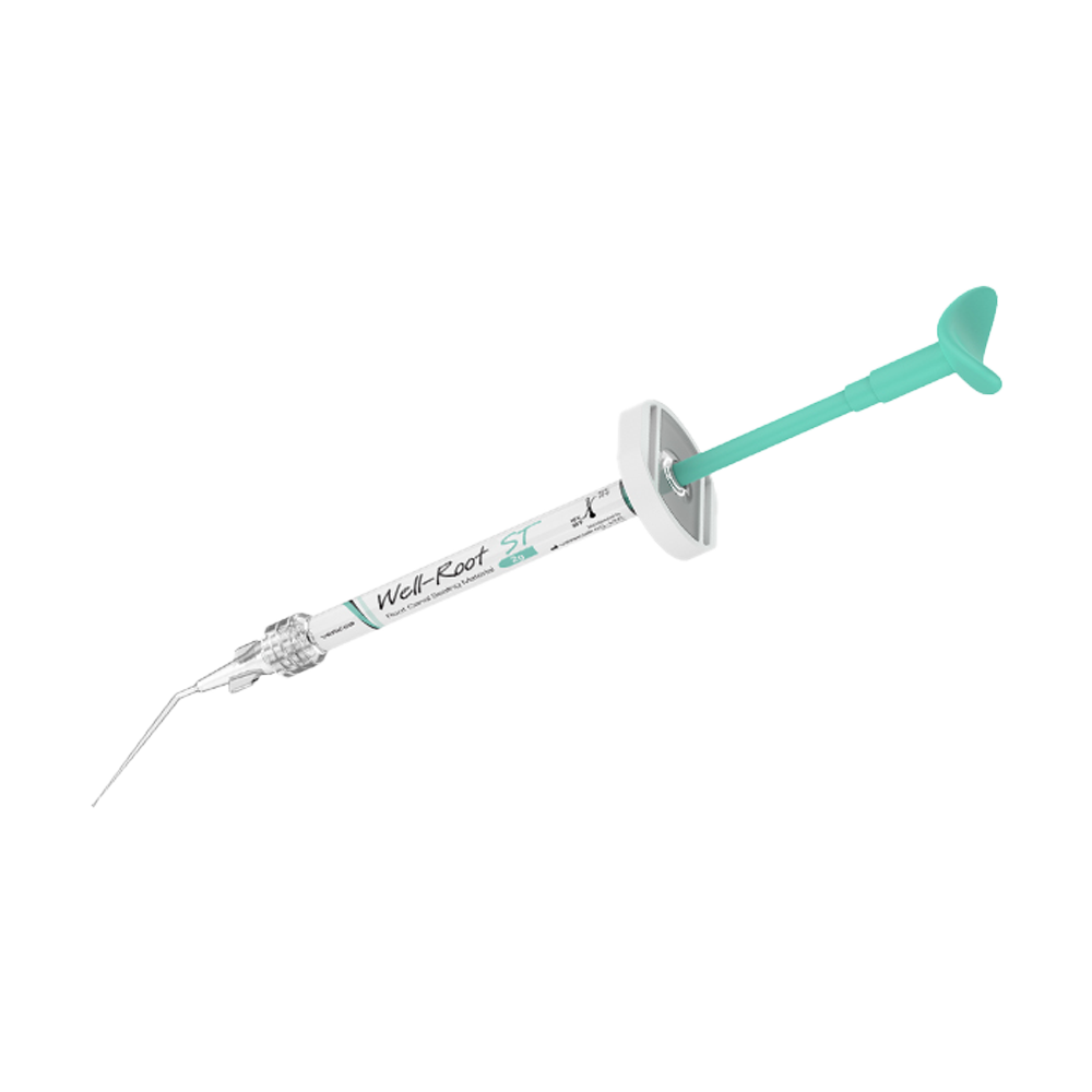 Well-Root-ST-VERICOM est un matériau de scellement du canal radiculaire, une pâte composée d'un mélange préalable d'un composé injectable de silicate d'alumine de calcium. Destiné à l'obturation permanente du canal radiculaire, ce produit offre une solution fiable et efficace pour les procédures endodontiques. uofti.com