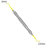 Applicateur de composite 2mm/ 2,5mm TiN Coated . Ce revêtement de nitrure de titane donne une excellente longévité à cet instrument en le rendant très dur et le protégeant de la corrosion.  Stérilisable et désinfectable.