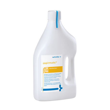 Aspirmatic : solution concentrée non moussante pour la désinfection des systèmes d’aspiration et crachoirs. Haute compatibilité, parfum agréable, biodégradable - uofti.com