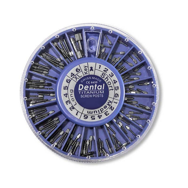 Coffret de 120 Screw Posts -TITANIUM coffret rosace 120 pièces - uofti.com