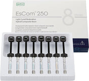 Escom 250 - 8 seringues de 4g Résine composite nano-hybride restauratrice photopolymérisable - uofti.com