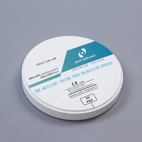 Disque zircone en teinte C diamètre 98 mm 3DSAFE-PRO - uofti.com