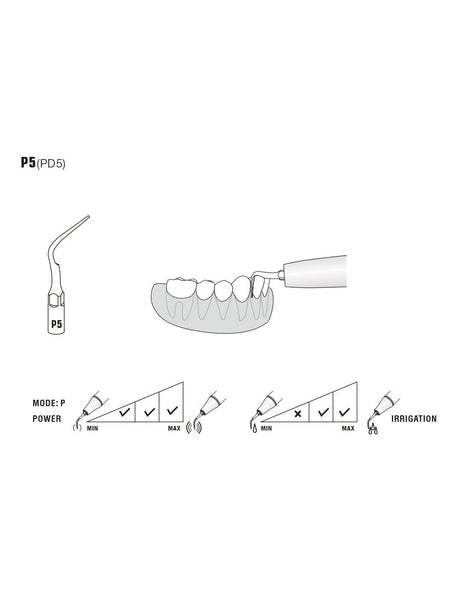 Insert P5 compatible EMS ultrarésistant UR - WOODPECKER - uofti.com
