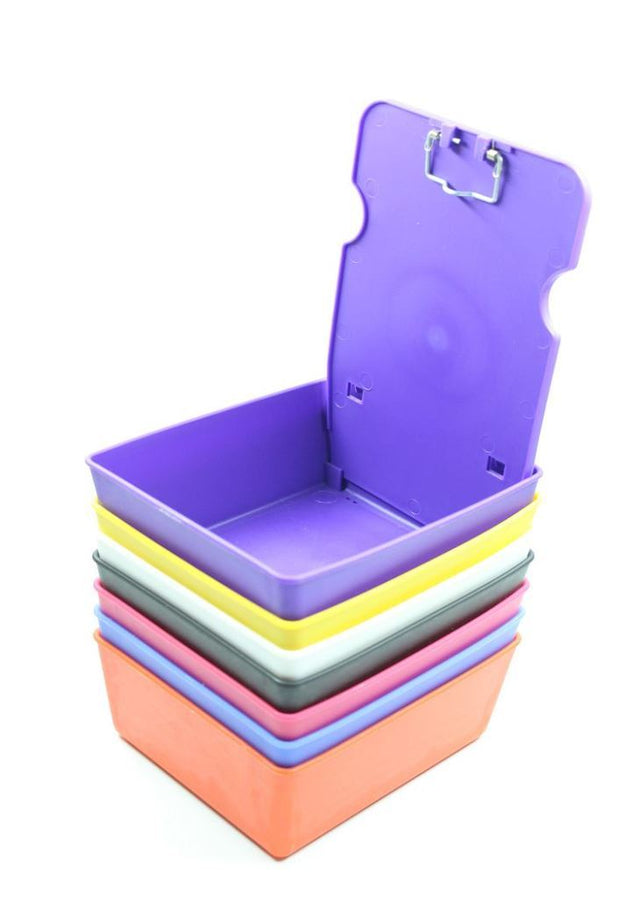 Lot de 50 boites de rangement pour la prothèse dentaire avec ressort de rétention pour la fiche labo - uofti.com