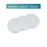 Erkodur transparent - plaque ronde 120mm