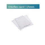 Erkoflex transparente - placa quadrada 125x125mm