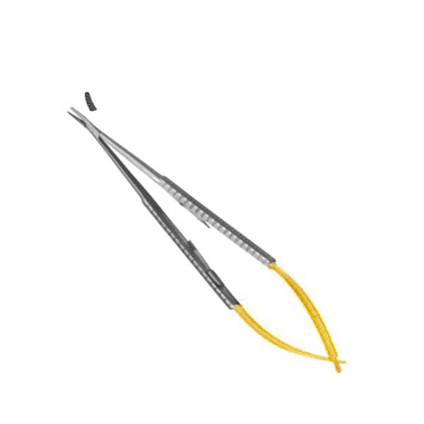 Porte-aiguille à lames courbées de Castroviejo 14cm en carbure de tungstène nitruré - uofti.com