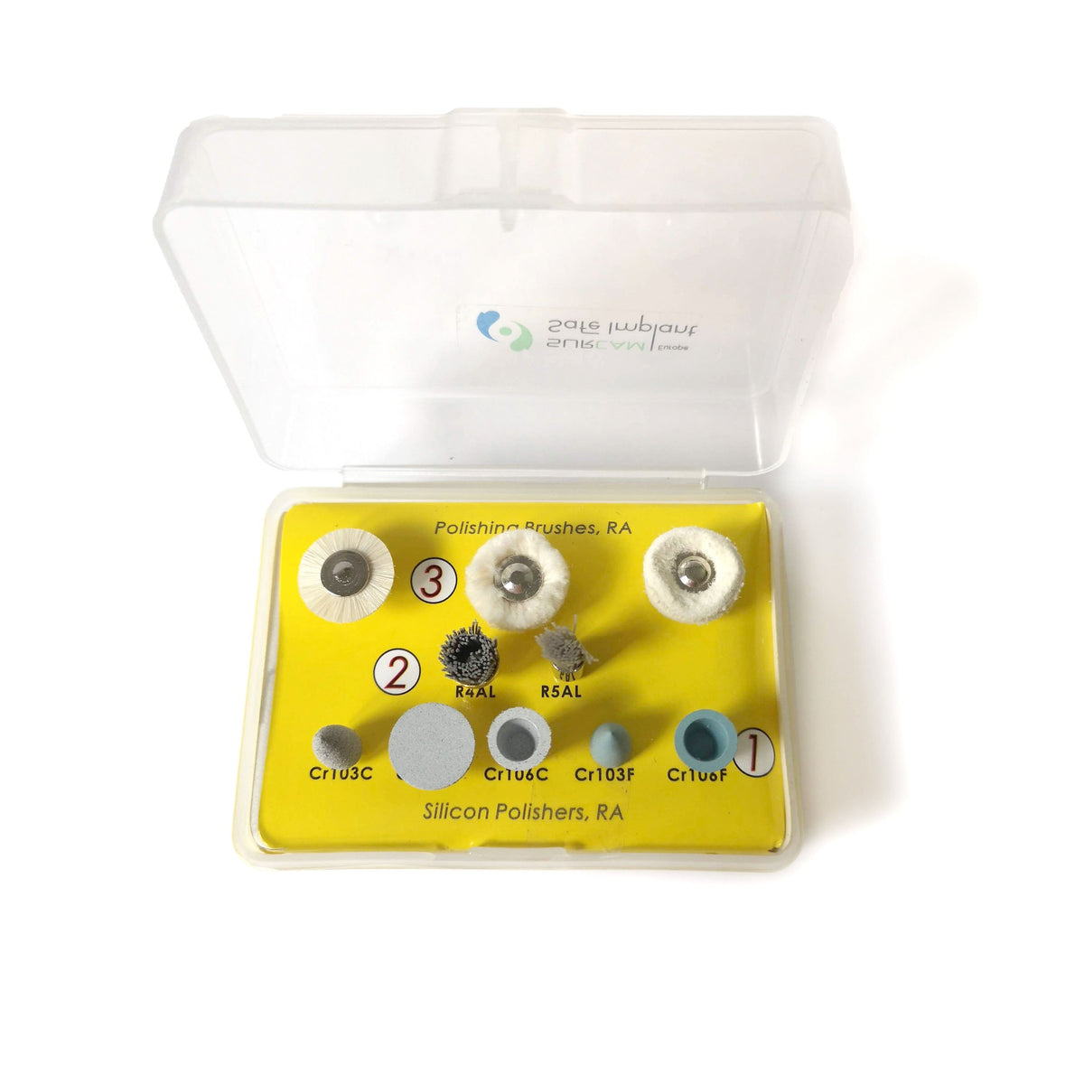 Kit 10 fraises et brosses RA polissage et finitions composites - uofti.com