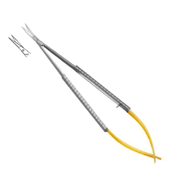 Micro-ciseaux de Castroviejo 14cm à lames droites en carbure de tungstène nitruré - uofti.com