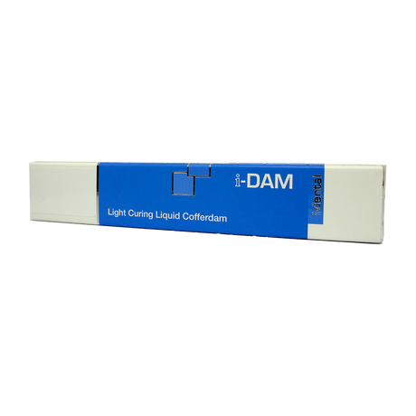 La seringue liquide de barrage i-DAM 3,5g est une résine photopolymérisable à base de méthacrylate conçue pour isoler le parodonte marginal lors du traitement de blanchiment dentaire. Cette formulation unique reflète la lumière émise par la lampe de photopolymérisation, accentuant ainsi l'action du gel blanchissant.