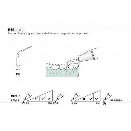 Insert PD10 compatible Satelec - WOODPECKER - uofti.com