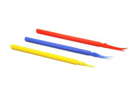 Sachet de 100 cales ou coins interdentaires sécables avec manche - uofti.com