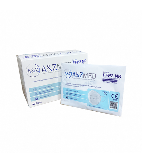 Masques FFP2 - Boîte de 40 sachets individuels | A&Z - uofti.com