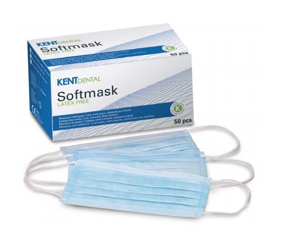 Masque Softmask type IIR - boîte de 50 - 3 coloris - Kent Dental - uofti.com