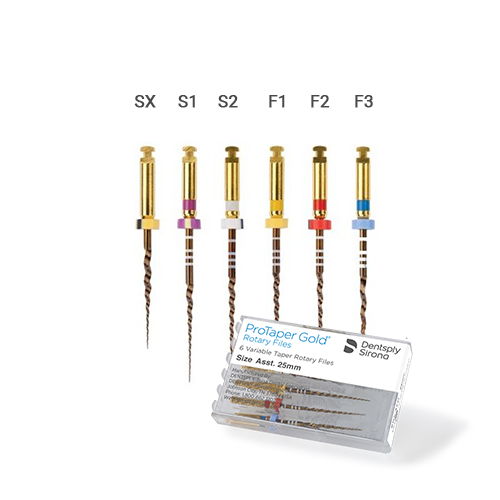 Pack de 6 limes ProTaper Gold de Dentsply Sirona - uofti.com