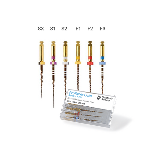 Pack de 6 limes ProTaper Gold de Dentsply Sirona - uofti.com