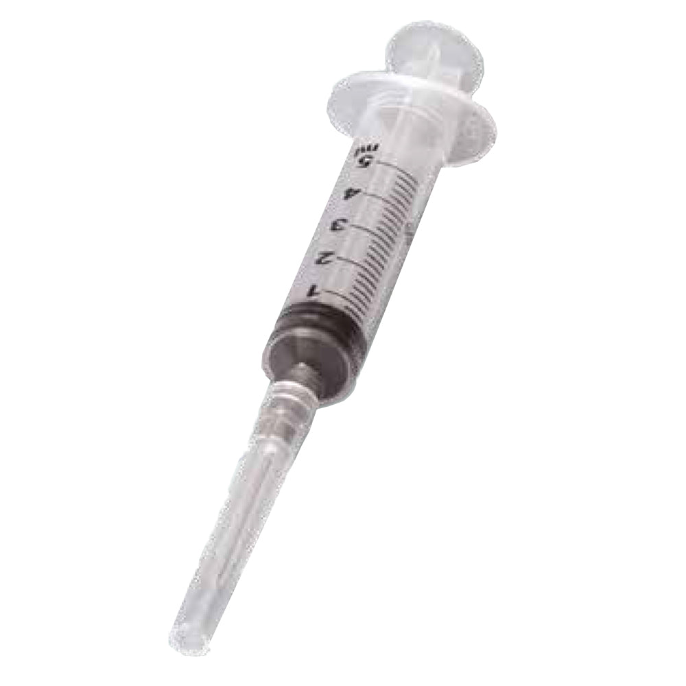 Packung mit 100 Einmalspritzen mit Nadel 5 ml - Larident