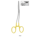 Porta-agulha curvo em carboneto de tungsténio 14cm