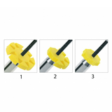 Safety Memo Disc (SMD) pour le contrôle de la fatigue cyclique des instruments rotatifs d'endodontie. Grâce à leur forme de papillon, ils sont idéals pour un contrôle visuel facile des utilisations de chaque instrument, ainsi que le risque de rupture par fatigue excessive. Retirez un pétale chaque fois que l'instrument est utilisé.  Diamètre : 0,5 mm 