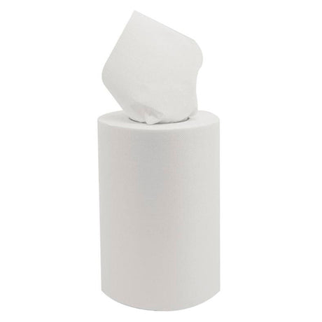 - Essuie-mains en bobine à dévidage central blanc  Application  - Essuyage des mains  Avantages  - Résistant - Absorbant  Par 9 bobines  Données du produit Système M1 Longueur du rouleau 120 m Largeur du rouleau 21.5 cm Diamètre du rouleau 14 cm Pli 1 