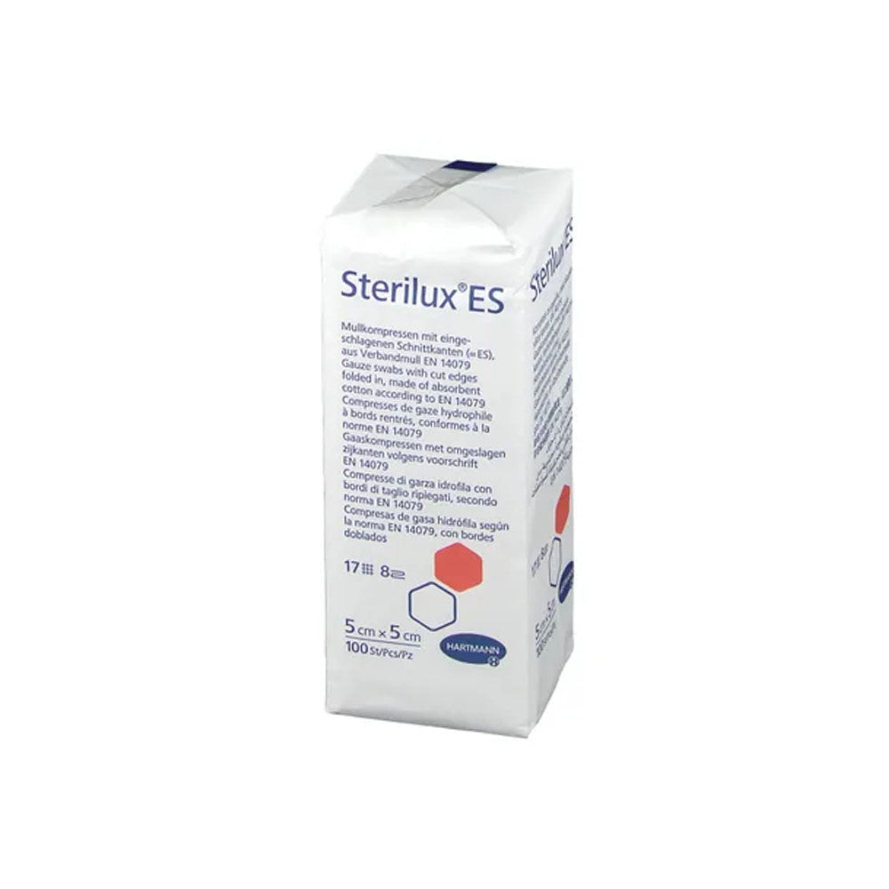Lot de 100 compresses de gaze non stériles 5x5cm Sterilux® Hartmann - uofti.com