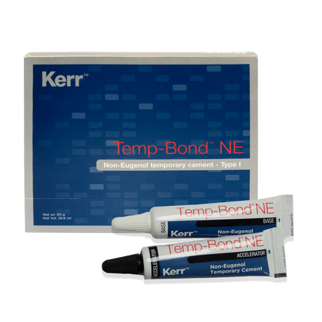 TempBond™ NE est un ciment provisoire sans eugénol à base d'oxyde de zinc, offrant une alternative sûre pour les patients allergiques. Sa formulation n'inhibe pas la polymérisation des ciments résineux définitifs, garantissant des performances mécaniques élevées et une fluidité similaire à Temp-Bond™.