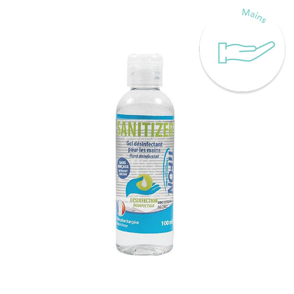 Solution hydroalcoolique Tifon 100 ml – Élimine 99,9 % des virus & bactéries. Normes EN. Sans rinçage. Format compact idéal en déplacement - uofti.com